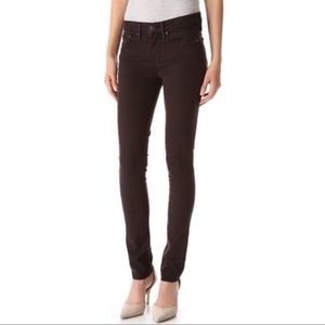 Vince Brown Skinny Jeans in Mulberry